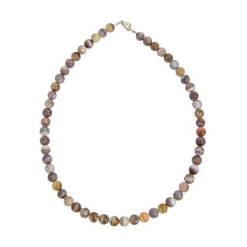 Botswana Agate Necklace - 8 mm Bead
